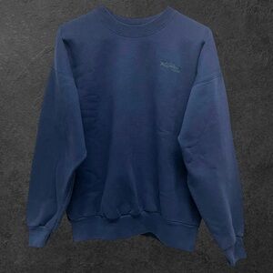 Vintage 1990s Alligator Embroidered Navy Blue Crewneck Sweater // L